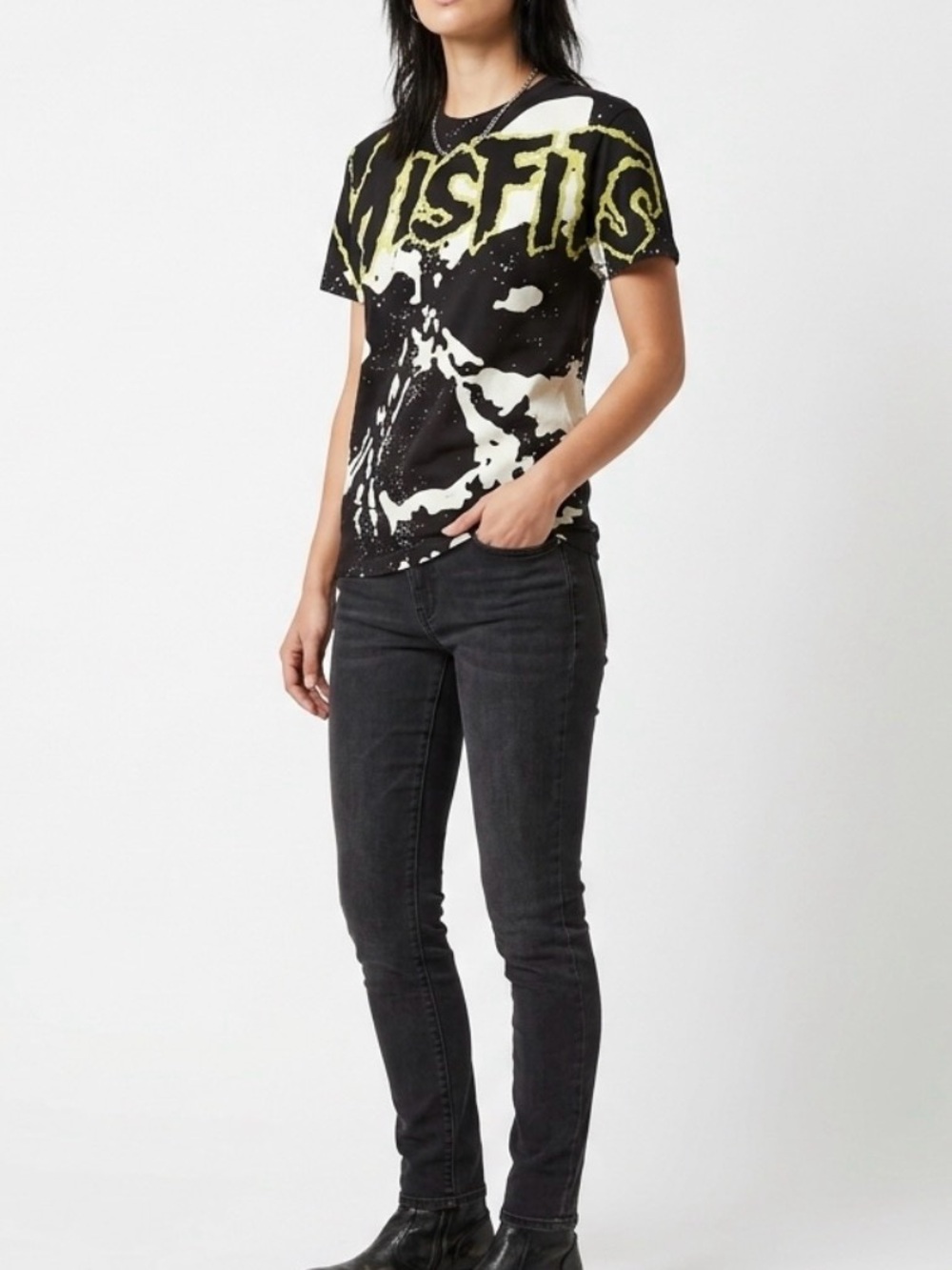 Misfits Crimson Ghost Skull Graphic T Shirt Size Small Punk Rock Band Tee Black
